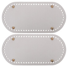 2Pcs Durable PU Purse Bottom Shapers Light Grey Bag Making Accessories