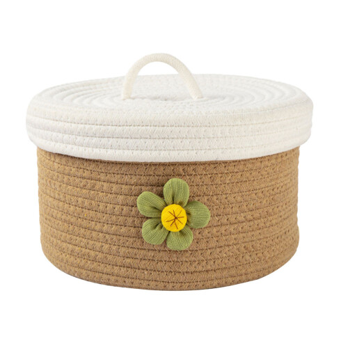 Wicker Toy Storage Box With Lid Lidded Basket Organizer