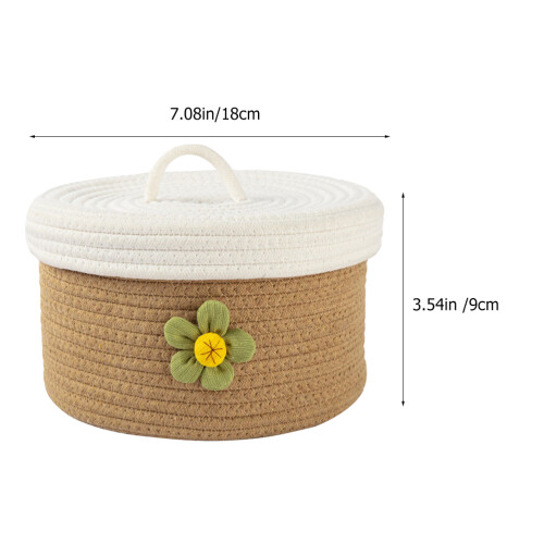 Wicker Toy Storage Box With Lid Lidded Basket Organizer 1