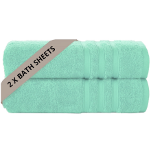 2X Large Bath Sheets 100% Egyptian Cotton Soft Luxury Big Jumbo Bathroom Towels (Mint)