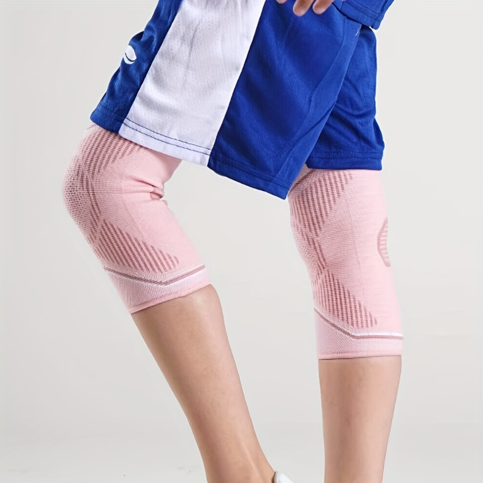 (Style3, M) 1 Pair Kids Knee Brace Sleeves - Compression Knee Support with Straps, Breathable Fabric for Basketball, Volleyball- Youth Knee Pads-image-OPC-PJFY2QQ-NEW