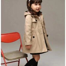 (Khaki, 6-7 Years) Toddler Kids Baby Girls Trench Coat Winter Jacket Windbreaker Outerwear Clothes