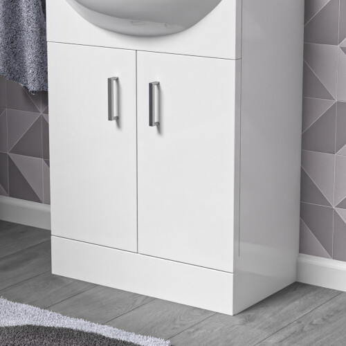NES Home Nes Home 550mm Floor Standing Vanity Unit Cabinet (Excluding Basin) 1