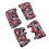 Kids Knee Elbow Pads Set, Breathable Adjustable Protectors, Red 16