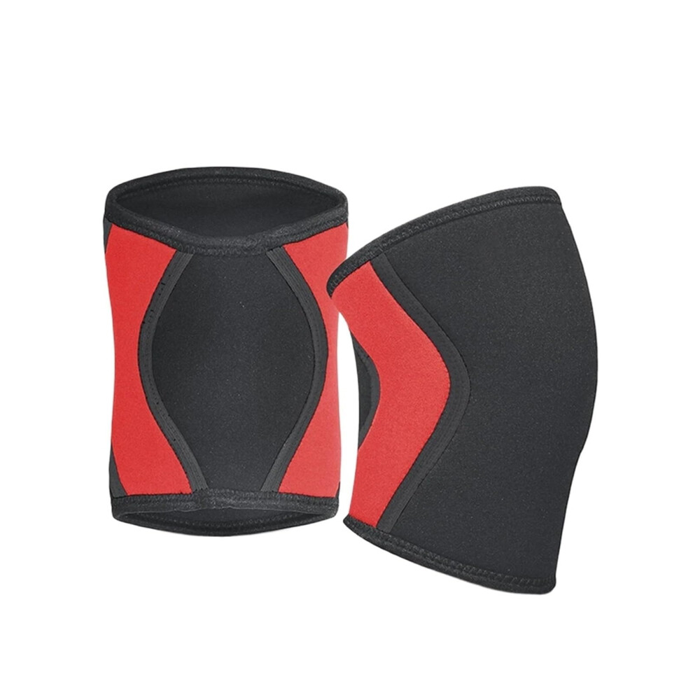 Knee Support 1 Pair Squat Knee Protector High-Performance 7mm Thick Knee Pad For Volleyball And Weight Lifting Red XL-image-OPC-PJFY77J-NEW