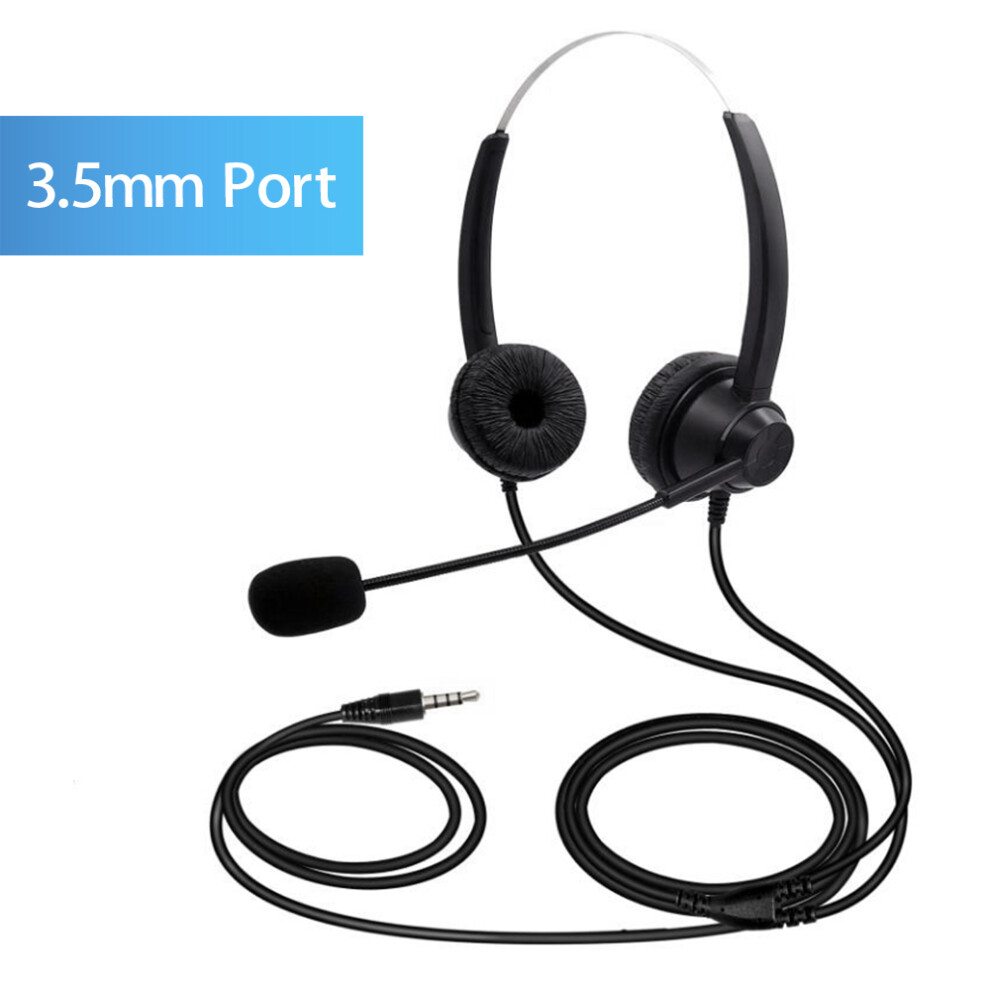 H360d-3.5 3.5Mm Wired Office Headset With Microphone, Black 3061337160376