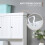 Homcom HOMCOM Kitchen Cupboard Storage Cabinet with Adjustable Shelves, White 8