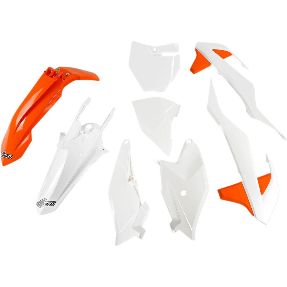 Ufo Orange/White Plastics Kit For Ktm Sx85 2018-2024 - Oem 2019