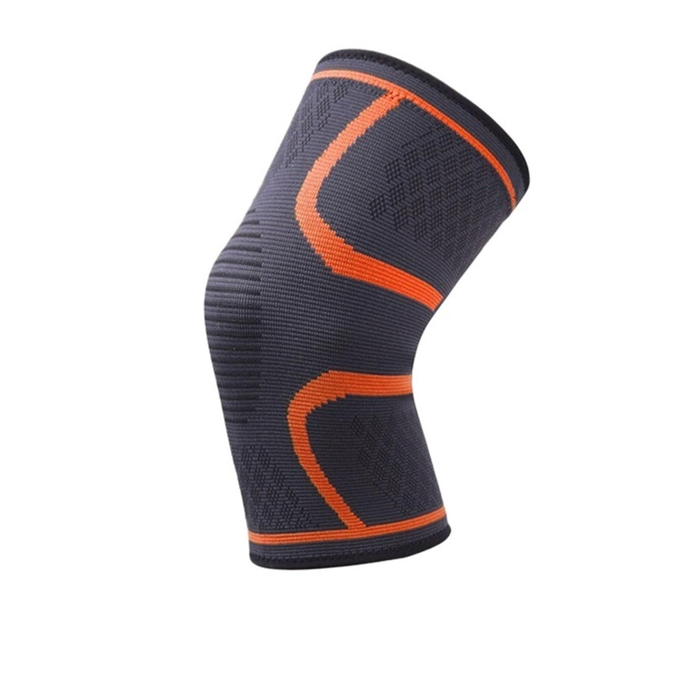 Knee Support 1-Piece Elastic Knee Pad Nylon Compression Straps For Basketball Volleyball Running Cycling Orange Xxxl 6947110907338