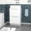 NES Home Nes Home 500mm White Freestanding Vanity Unit With Square Bowl Basin 2