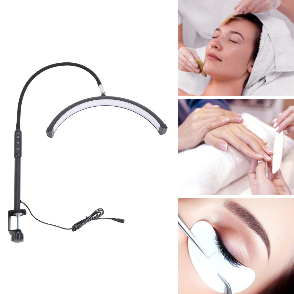 Half Moon LED Eyelash Lamp with Clamp, 192 LEDs, 3200-6500K