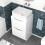 NES Home Nes Home 500mm White Freestanding Vanity Unit With Square Bowl Basin 4