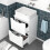 NES Home Nes Home 500mm White Freestanding Vanity Unit With Square Bowl Basin 5