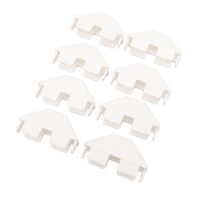 8pcs White Picket Fence Cap, Rainproof Windproof PVC Decorative Fencing Parts