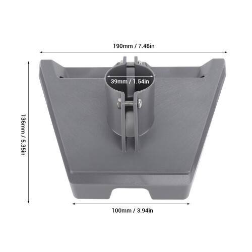39mm Plastic Pipe Adapter for V3 Dish Antenna – Grey, Stable Mount 1