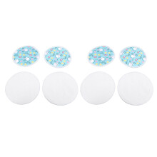 8pcs Reusable Bamboo Fiber Nursing Pads, 12cm Floral Washable G24