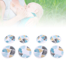 8pcs Reusable Leakproof Nursing Pads 12cm Washable Breastfeeding Chest Pads
