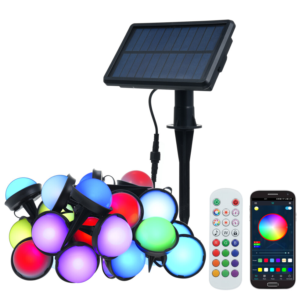 25 Pack Solar RGBW Pathway Lights Waterproof, 3W Panel