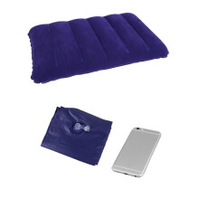 Inflatable Headrest 4 Piece Set For Outdoor Camping PVC Flocked Ergonomic Travel Neck Support