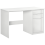 Homcom HOMCOM Computer Desk w/ Drawers Modern Writing Workstation for Home Office 9