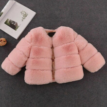 (Pink, 12-18 Months) Baby Girls Fur Winter Coat Kids Faux Jacket Coats Thick Warm Parka Jackets Coat