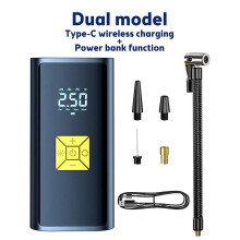 (Wireless Power Bank)6000mah 150psi Smart Air Pump Portable Car Automatic Compressor Tire Inflator For