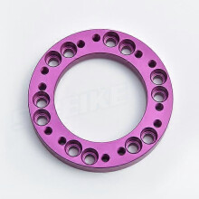 (PURPLE)Universal Car Tuning Sport Steering Wheel Spacer Adapter 13mm Aluminium Steering Wheel Hub Boss