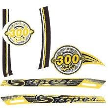 (Gold)Motorcycle Gts300 Protector Fairing Sticker Fit For Piaggio Vespa Gts 300 Sport Super Decal Stickers