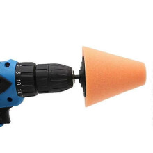 (Gray)Car Cone-shape Polishing Foam Pad Tyres Wheel Bosses Polishing Machine Sponges Wheel Hubs Polishing