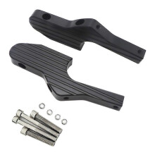 (Black)Passenger Foot Peg Extensions Extended Footpegs for Vespa GT GTS GTV 60 125 150 200 250 300 300ie