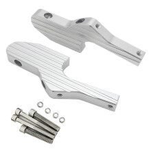 (Silver)Passenger Foot Peg Extensions Extended Footpegs for Vespa GT GTS GTV 60 125 150 200 250 300