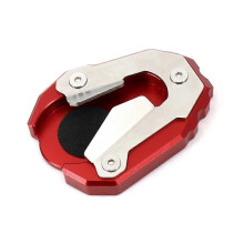 (Red)Motorcycle Accessories Foot Enlarger Stand Extension Plate Side Foot Kickstand For Tiger 900 Rally