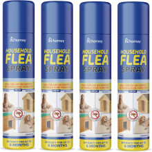 Flea Killer Spray for Dogs & Cats, Tick Protection, 4 x 200ml Pack