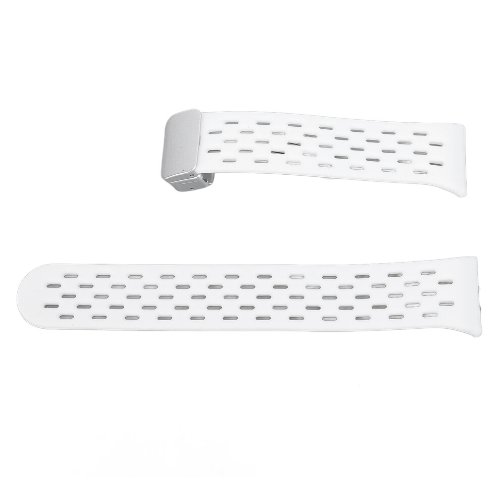 Lightweight White Silicone Quick Release Watch Band for Galaxy Fit3-image-OPC-PJFYT9P-NEW