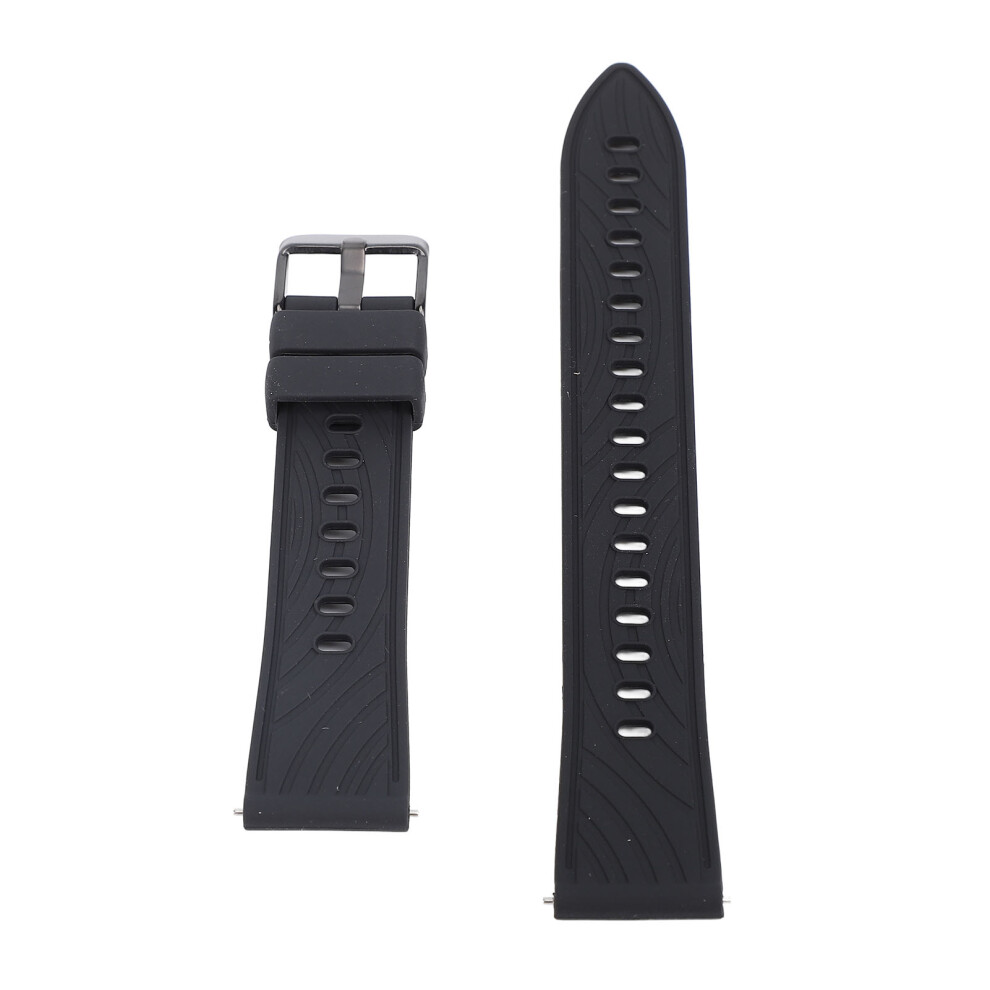 Silicone Watch Band For Gt4 Â Breathable, Soft, Quick Release, 18Mm Black 3331337217548