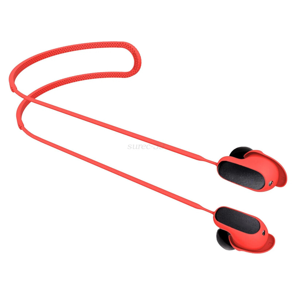 (Red) 2Pcs Silicone Rope Anti-Lost Earbuds Strap For Bose Quietcomfort Earbuds2 Earphone Red 4069369119811