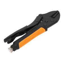 10-Inch Curved Jaw Locking Pliers with Anti-Slip Handle and Adjustable Screw