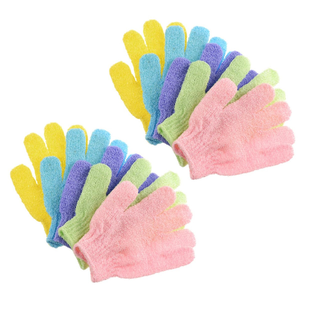 Exfoliating Shower Gloves 10 Pairs Peeling And Cleansing For Skin Care Gentle Exfoliation Blood Circulation