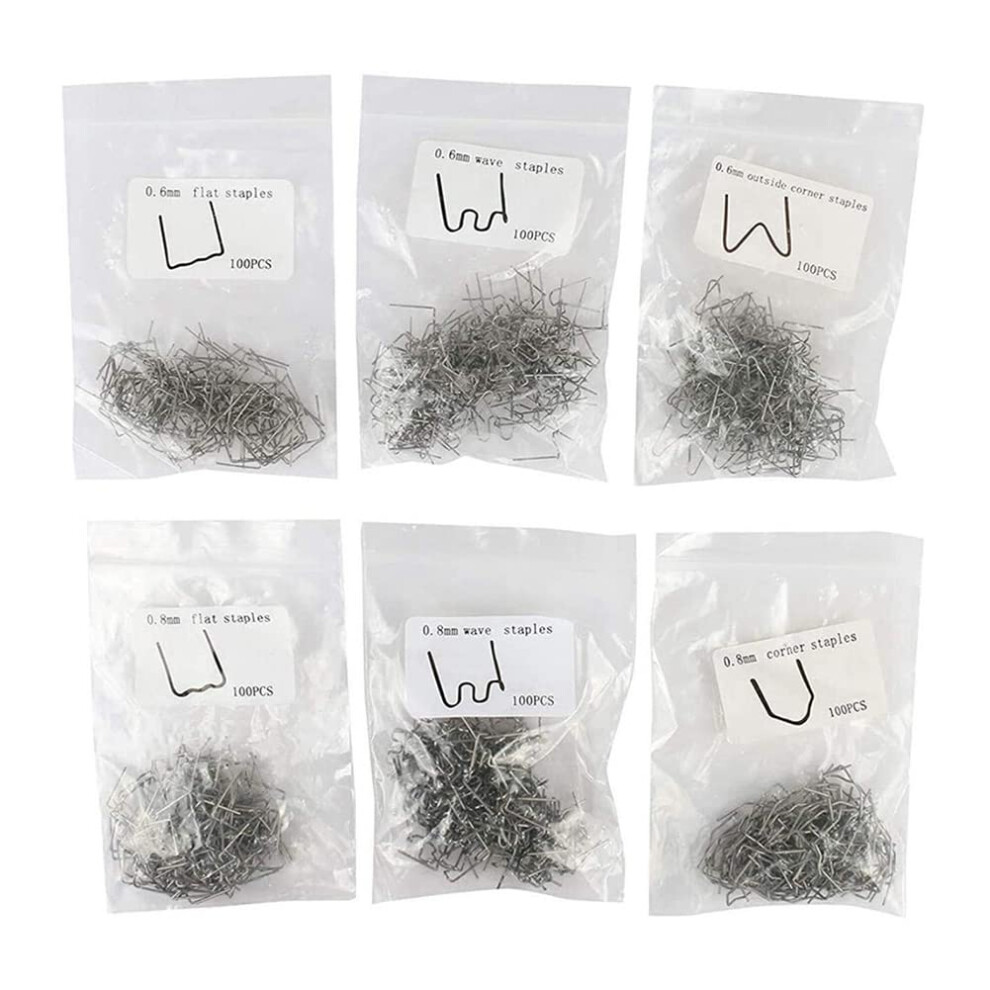 600 Pieces Staples For Hot Stapler Set Bumper Repair Plastic Clip Fasteners Welding Clips For Soldering Bumpers 6276012274584