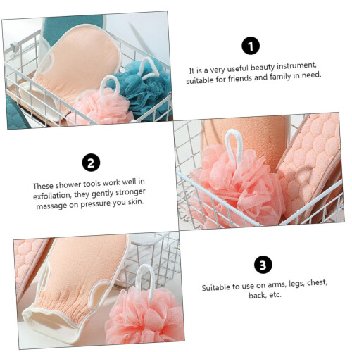 Exfoliating Glove Back Scrub Strips Durable Easy To Use Cleanse 2
