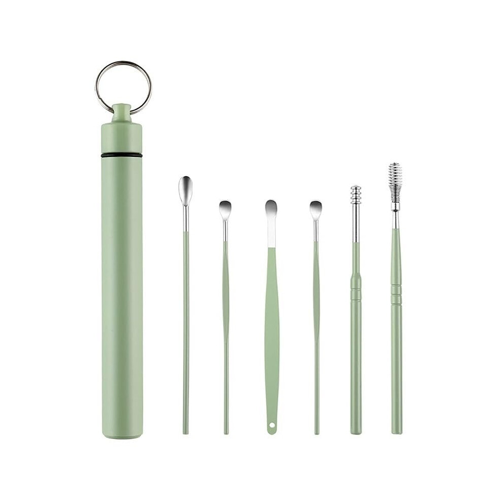 Earwax Removal Kit With Ear Plugs, Ear Wax Removal Tool, Ear Spoon, Cleaning Brush, Storage Box, Reusable 2-Set D
