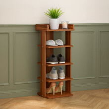 Neo Multi-Layer Wooden Shoe Rack Durable Storage Organiser Boots Sneakers Heels Space Saving Entryway Shelf