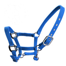 Blue Nylon Padded Noseband Adjustable Nose With Buckle Closure Pull Up Clip