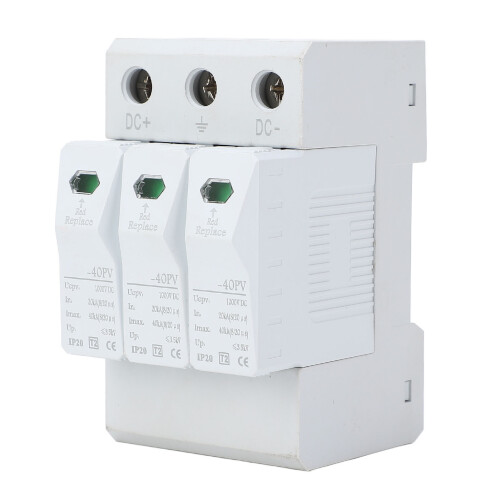 DC SPD Surge Protector 1000V 20-40KA T2 IP20 Rail Mount 2