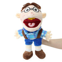 (A, 40cm) Hot Jeffy Hand Puppet Plush Children Soft Doll Talk Show Party Props Christmas Doll Plush Toys Puppet Kids Gift 40cm