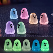 (MIX50PCS) 10/20/50pcs Luminous Ghost Figures Glowing At Night Action Figure Mini Micro Landscape Miniatures Halloween Decoration Gifts