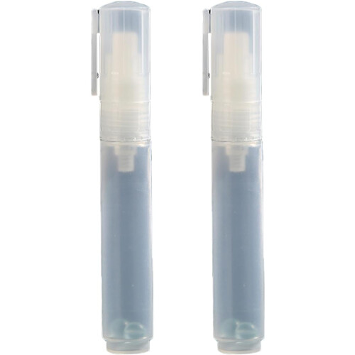 Acrylic Paint Pens 2 Pack 8mm Flat Tip Empty Refillable Clear Pens For School Office 2