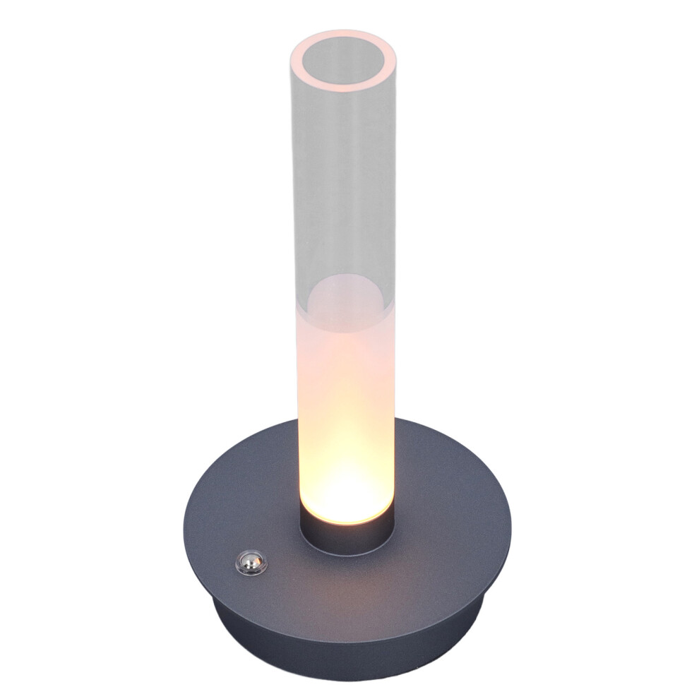 Cordless Rechargeable LED Table Lamp, 2000mAh, Dimmable, 3 Colors, Grey-image-OPC-PJFZC78-NEW