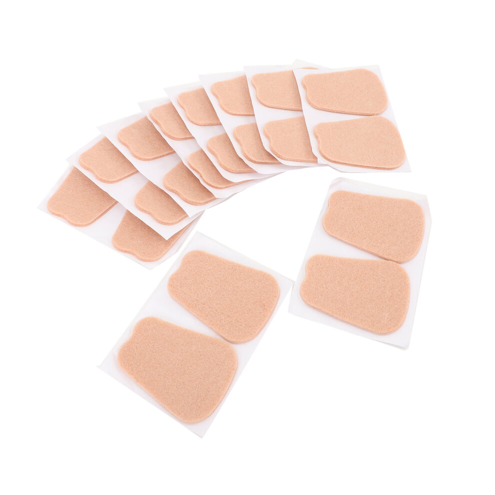 20 Felt Shoe Tongue Patches Self Adhesive Cushions for Boots, Hiking & Sports Shoes