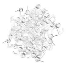Push Pins 100-Pack Bulletin Board Pins With Plastic Heads Transparent Decorative For Office And Home Easy To Use